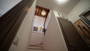 Stairs leading to bedrooms